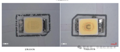 白光LED灯变蓝失效分析