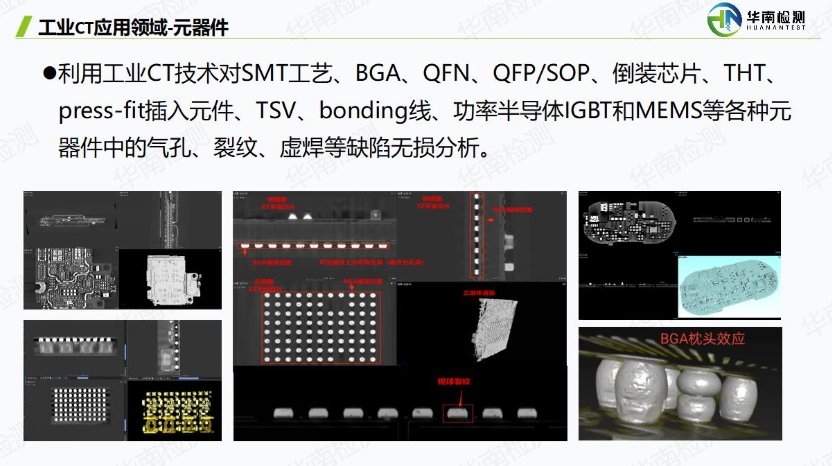 工业CT扫描能够清晰呈现BGA、CSP、QFN等封装芯片下隐藏的焊球阵列