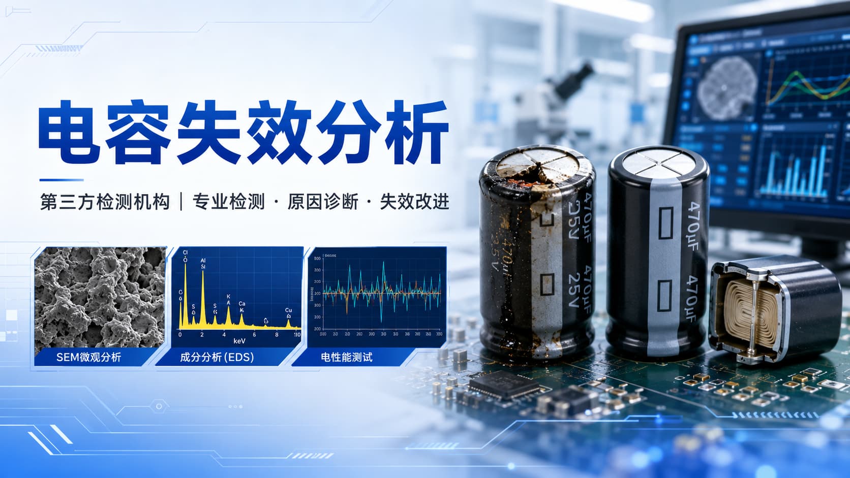 电容失效分析-专业检测与失效定位