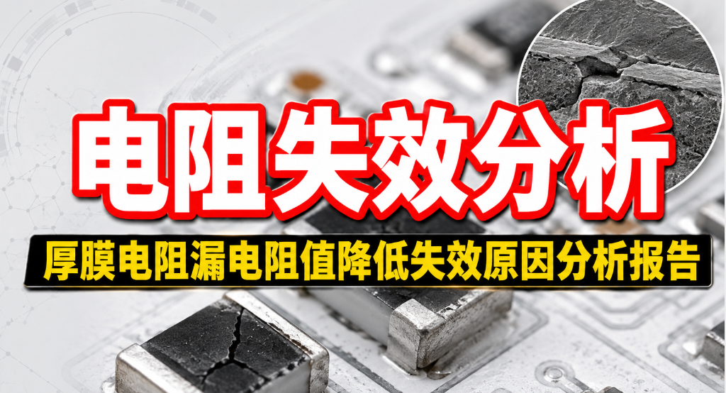 电阻失效分析：厚膜电阻漏电阻值降低失效原因分析报告