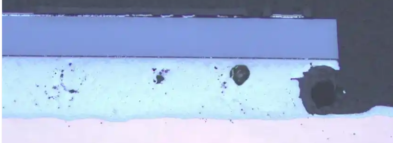 PCBA切片分析判断BGA焊点空洞率