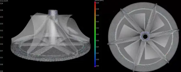 叶轮铸件工业CT扫描检测-内部结构三维可视化与壁厚分析 叶轮铸件工业CT扫描检测-内部结构三维可视化与壁厚分析
